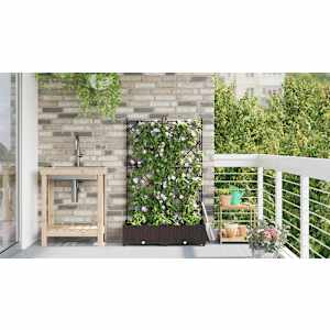 Zahradní pěstebník 2 pcs Hnědá 80 x 40 x 125,5 cm Ocel - obrázek 4