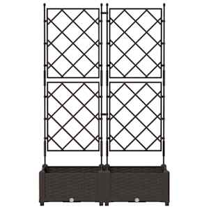 Zahradní pěstebník 2 pcs Hnědá 80 x 40 x 125,5 cm Ocel - obrázek 5