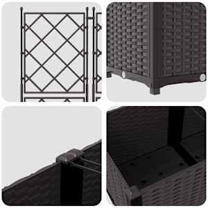 Zahradní pěstebník 2 pcs Hnědá 80 x 40 x 143 cm Ocel - obrázek 8
