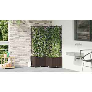 Zahradní pěstebník 3 pcs Hnědá 80 x 80 x 143 cm Ocel - obrázek 4