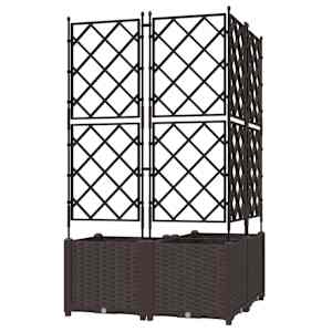 Zahradní pěstebník 3 pcs Hnědá 80 x 80 x 143 cm Ocel - obrázek 6