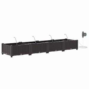 vidaXL Aia istutuspot 4 tk Pruun 160 x 40 x 22 cm PP