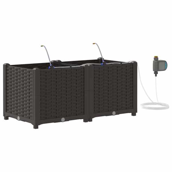 vidaXL Aia istutuspot 2 tk Pruun 80 x 40 x 37,5 cm PP