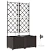 vidaXL Aia istutuspot 2 tk Pruun 80 x 40 x 142 cm PP