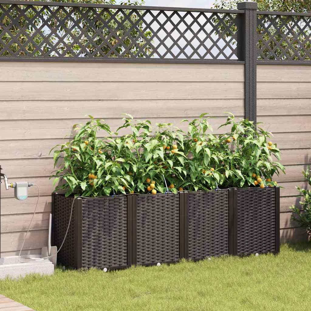 Haveplanter med Vanding System 4 stk Brun