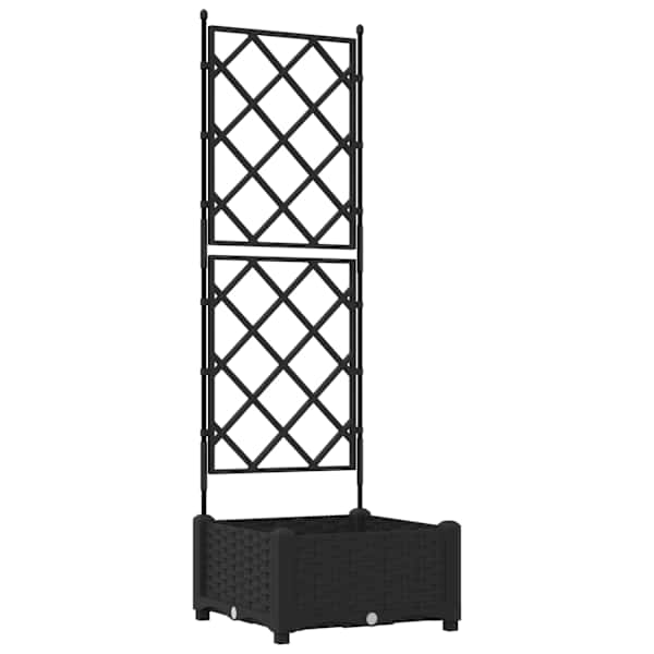 vidaXL Aia istutuspot Must 40 x 40 x 125,5 cm PP