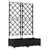vidaXL Aia istutuspot 2 tk Must 80 x 40 x 125,5 cm PP