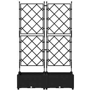 Zahradní pěstebník 2 ks Černá 80 x 40 x 125,5 cm PP - obrázek 5