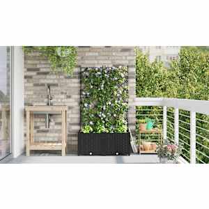 Zahradní pěstebník 2 pcs Černá 80 x 40 x 143 cm Ocel - obrázek 4