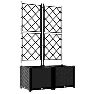 Zahradní pěstebník 2 pcs Černá 80 x 40 x 143 cm Ocel - obrázek 2