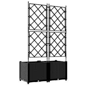 Zahradní pěstebník 2 pcs Černá 80 x 40 x 143 cm Ocel - obrázek 7