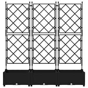 Zahradní pěstebník 3 pcs Černá 120 x 40 x 125,5 cm Ocel - obrázek 5
