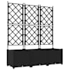 vidaXL Aia istutuspot 3 tk Must 120 x 40 x 143 cm PP
