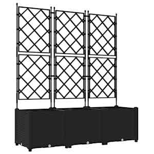 Zahradní pěstebník 3 pcs Černá 120 x 40 x 143 cm Ocel - obrázek 2
