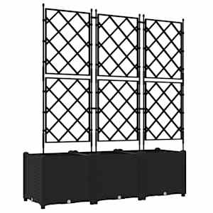 Zahradní pěstebník 3 pcs Černá 120 x 40 x 143 cm Ocel - obrázek 6