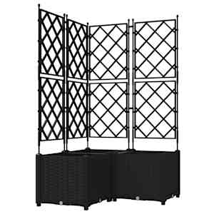Zahradní pěstebník 3 pcs Černá 80 x 80 x 143 cm Ocel - obrázek 2