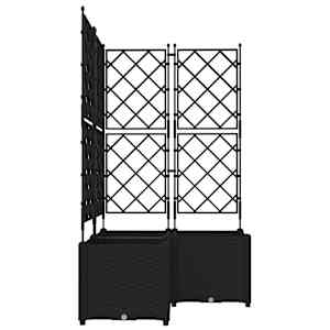 Zahradní pěstebník 3 pcs Černá 80 x 80 x 143 cm Ocel - obrázek 5