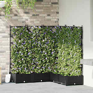 Zahradní pěstebník 5 pcs Černá 120 x 120 x 125,5 cm Ocel - obrázek 1