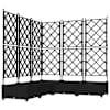 vidaXL Aia istutuspot 5 tk Must 120 x 120 x 125,5 cm PP