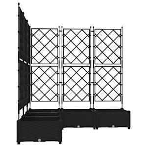 Zahradní pěstebník 5 pcs Černá 120 x 120 x 125,5 cm Ocel - obrázek 5