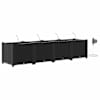 vidaXL Aia istutuspot 4 tk Must 160 x 40 x 37,5 cm PP