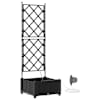 vidaXL Aia istutuspot Must 40 x 40 x 126 cm PP