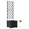 vidaXL Aia istutuspot Must 40 x 40 x 142 cm PP