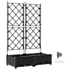 vidaXL Aia istutuspot 2 tk Must 80 x 40 x 126 cm PP
