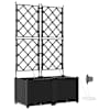 vidaXL Aia istutuspot 2 tk Must 80 x 40 x 142 cm PP