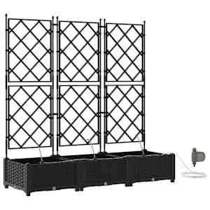 Zahradní pěstebník 3 ks Černá 120 x 40 x 126 cm PP - obrázek 2