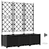 vidaXL Aia istutuspot 3 tk Must 120 x 40 x 142 cm PP