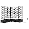 vidaXL Aia istutuspot 5 tk Must 120 x 120 x 126 cm PP