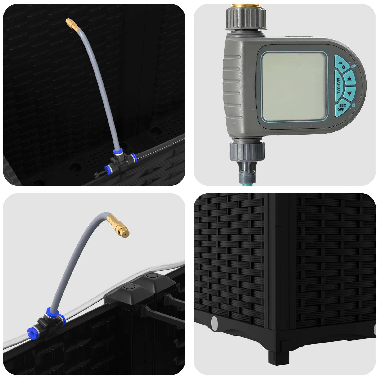 Aia istutuspot 4 pcs Must Teras 5 Kõik vajalik sinu aeda ja koju! Aia istutuspot 4 pcs Must Teras - Image 5