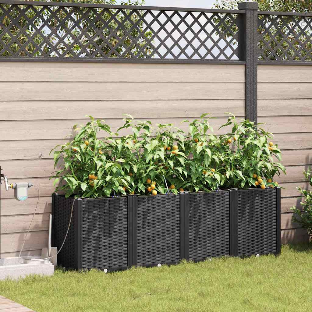 Haveplanter med Vandingssystem 4 stk Sort