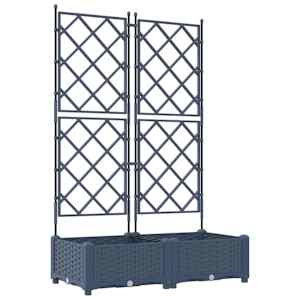 Zahradní pěstebník 2 pcs Šedá 80 x 40 x 125,5 cm Ocel - obrázek 2