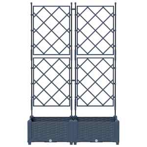 Zahradní pěstebník 2 pcs Šedá 80 x 40 x 125,5 cm Ocel - obrázek 4