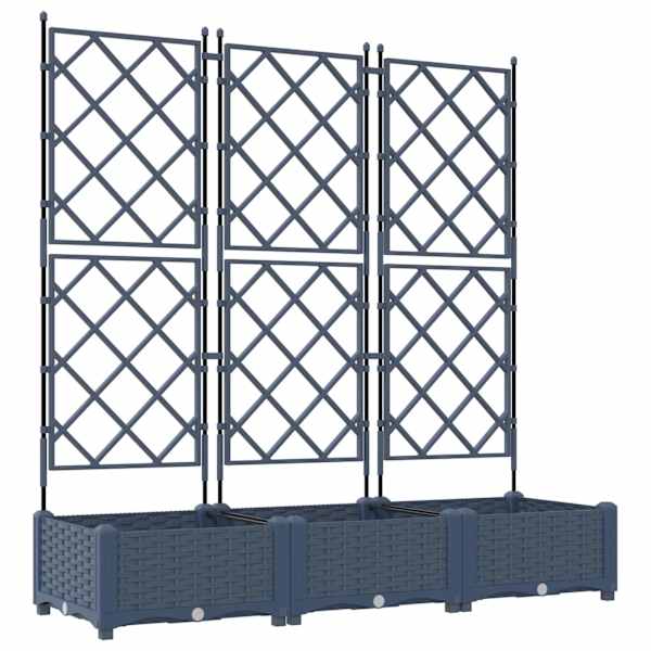 vidaXL Aia istutuspot 3 tk Hall 120 x 40 x 125,5 cm PP