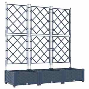 Zahradní pěstebník 3 pcs Šedá 120 x 40 x 125,5 cm Ocel - obrázek 2