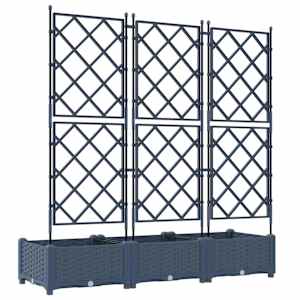 Zahradní pěstebník 3 pcs Šedá 120 x 40 x 125,5 cm Ocel - obrázek 6