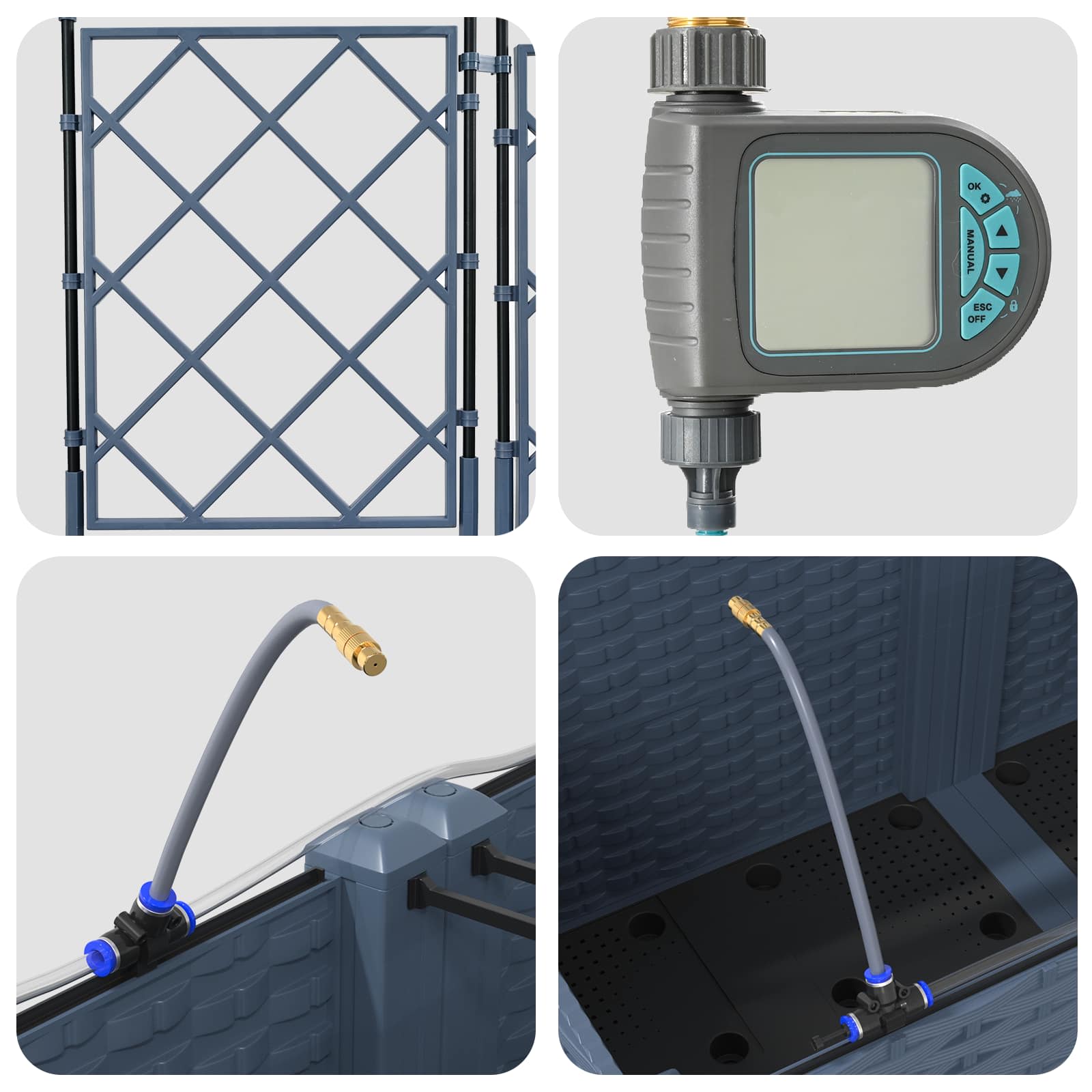 Aianduk trellisega 3 pcs Hall 120 x 40 x 143 cm PP - Image 7