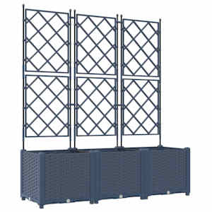 Zahradní pěstebník 3 pcs Šedá 120 x 40 x 143 cm Ocel - obrázek 2