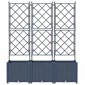 Zahradní pěstebník 3 pcs Šedá 120 x 40 x 143 cm Ocel - obrázek 4