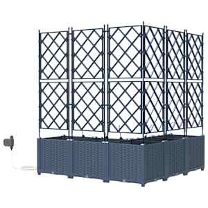 Zahradní pěstebník 3 pcs Šedá 80 x 80 x 143 cm Ocel - obrázek 6