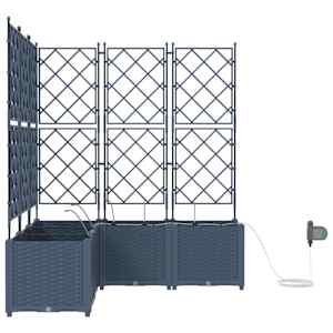 Zahradní pěstebník 3 pcs Šedá 80 x 80 x 143 cm Ocel - obrázek 5
