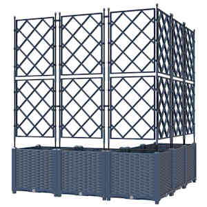 Zahradní pěstebník 5 pcs Šedý 120 x 120 x 143 cm Plast - obrázek 5