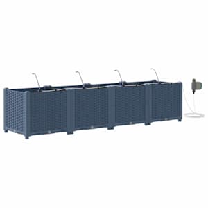 Zahradní pěstebník 4 pcs Šedá 120 x 120 x 142 cm Ocel - obrázek 2