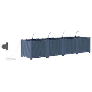 Zahradní pěstebník 4 pcs Šedá 120 x 120 x 142 cm Ocel - obrázek 6