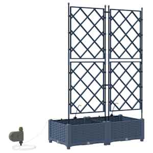 Zahradní pěstebník 2 pcs Šedá 120 x 120 x 142 cm Ocel - obrázek 4