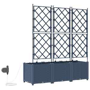 Zahradní pěstebník 3 pcs Šedý 120 x 40 x 142 cm Plast - obrázek 4