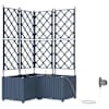 vidaXL Aia istutuspot 3 tk Hall 80 x 80 x 142 cm PP
